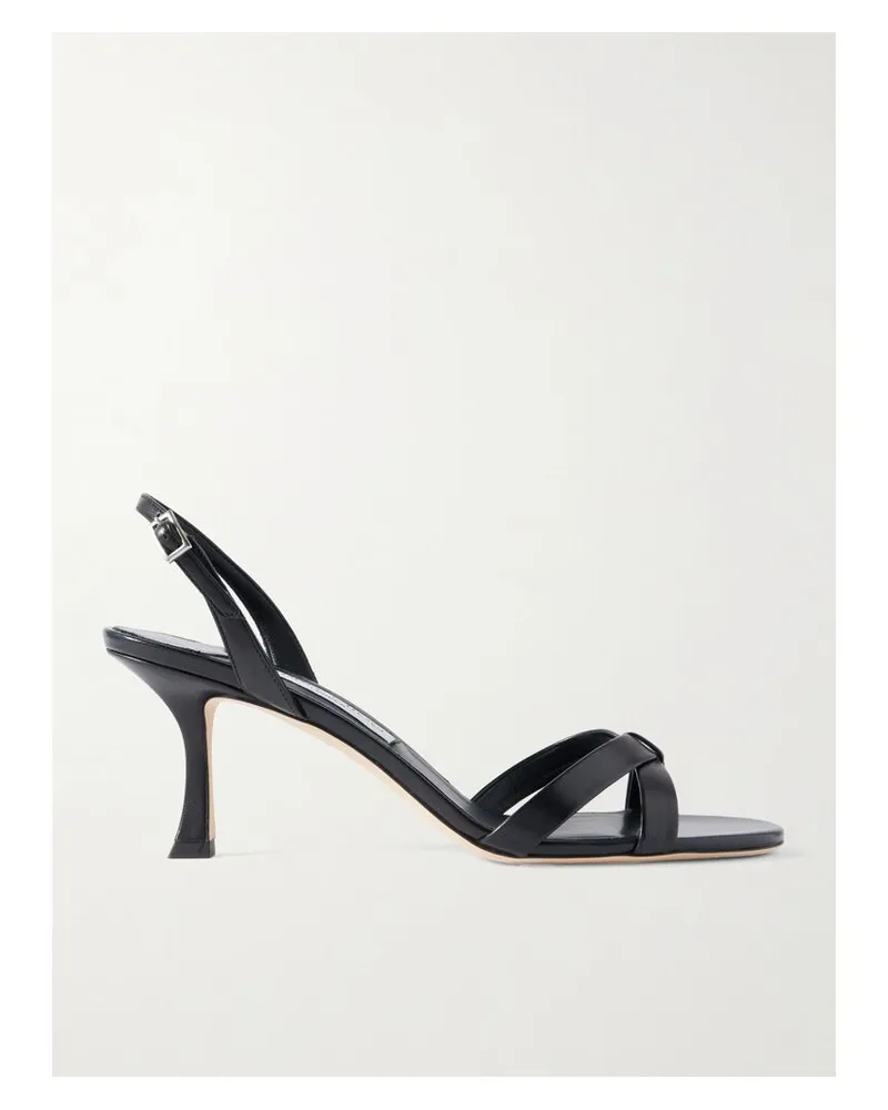 Jimmy Choo Elsy 70 Slingback-sandalen Aus Leder - Schwarz Schwarz