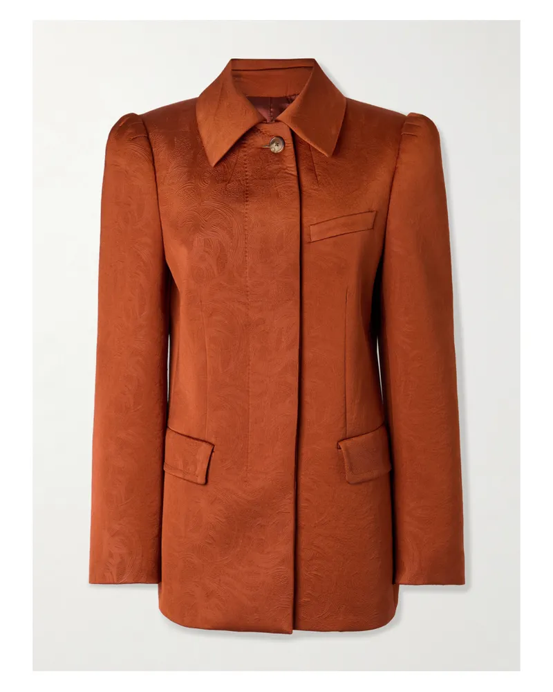 Dries van Noten Blazer Aus Crêpe Mit Prägungen - Orange Orange
