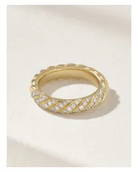 David Yurman Ring aus 18 Karat  mit Diamanten Gold