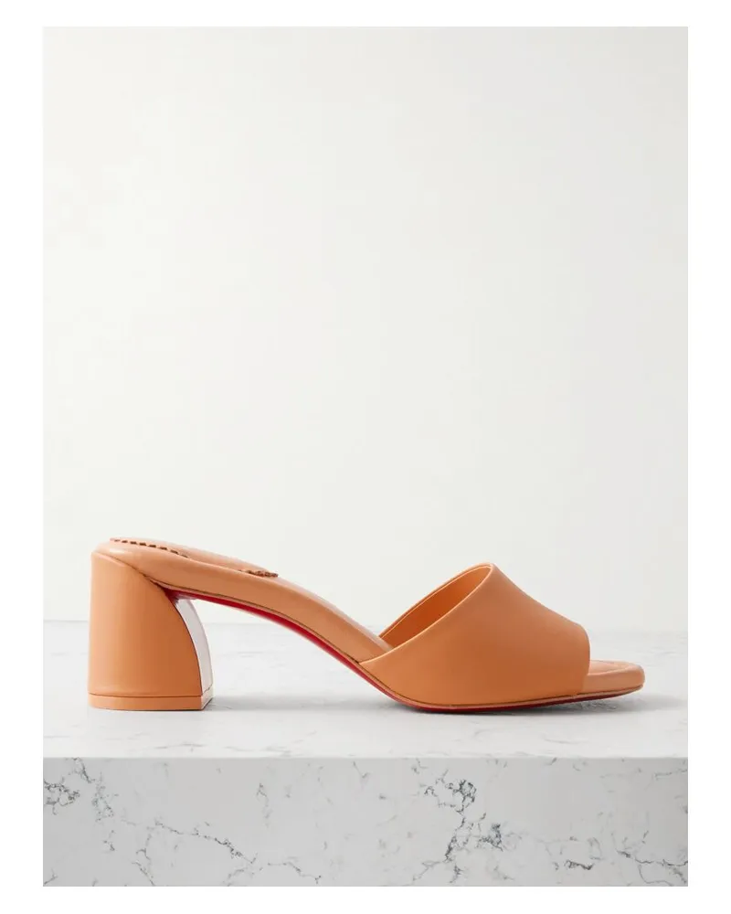 Christian Louboutin Jane 55 Mules Aus Leder - Orange Orange