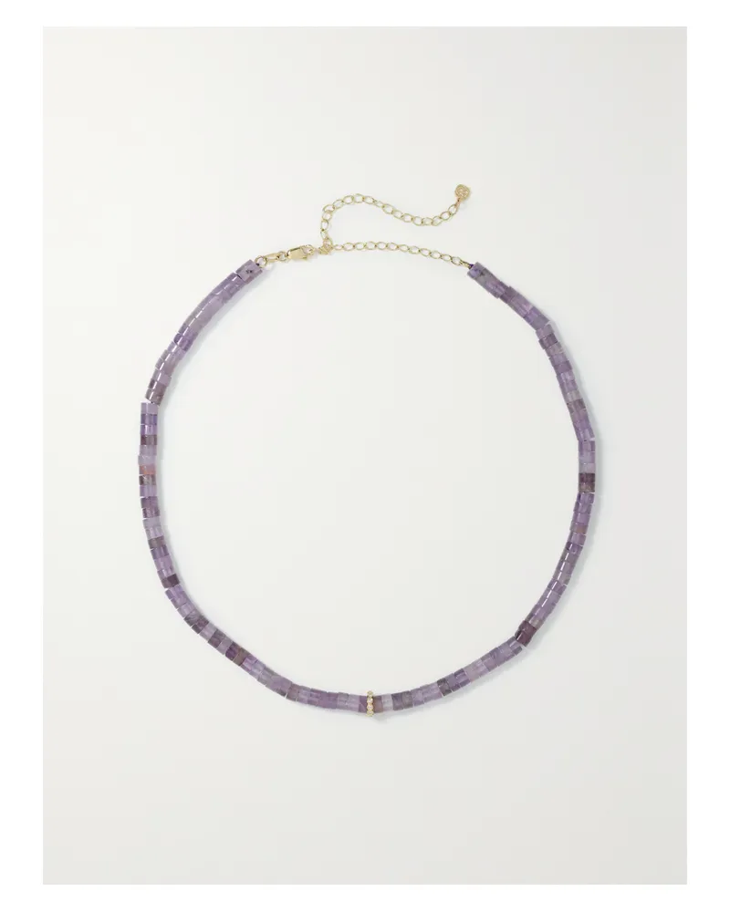 Sydney Evan Choker Aus 14 Karat Gold Mit Amethysten Und Diamanten - Lila Lila