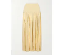 Jersey Midi Skirt - Yellow