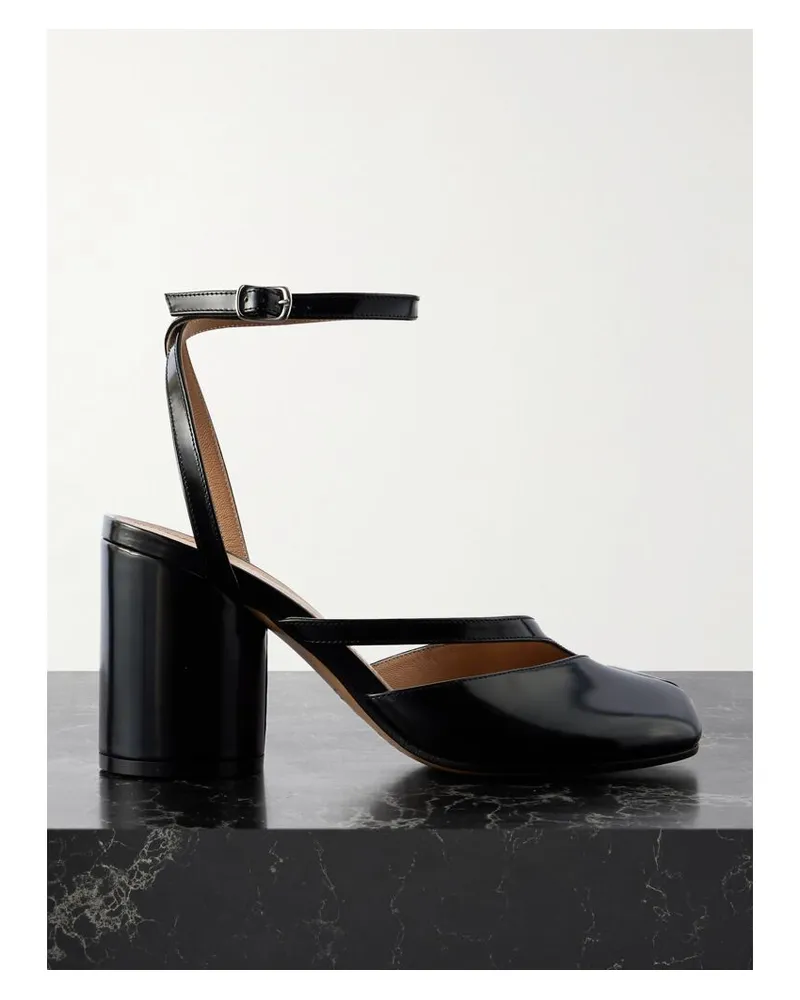 Maison Margiela Tabi Pumps Mit Geteilter Kappe Aus Glanzleder - Schwarz Schwarz