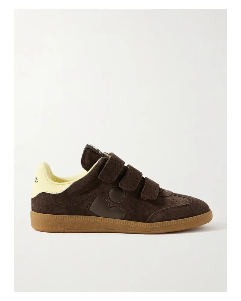 Isabel Marant Beth Sneakers Aus Veloursleder Mit Lederbesätzen - Braun Braun