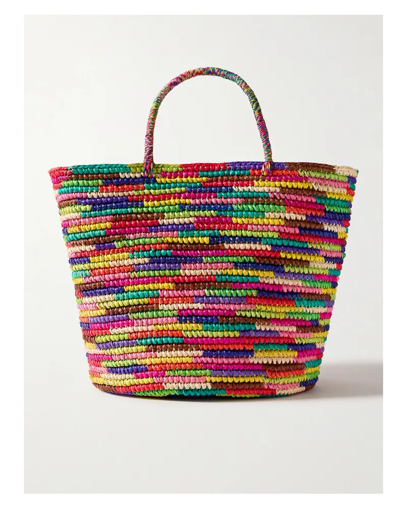 Sensi Studio Large Straw Tote - Pink Pink