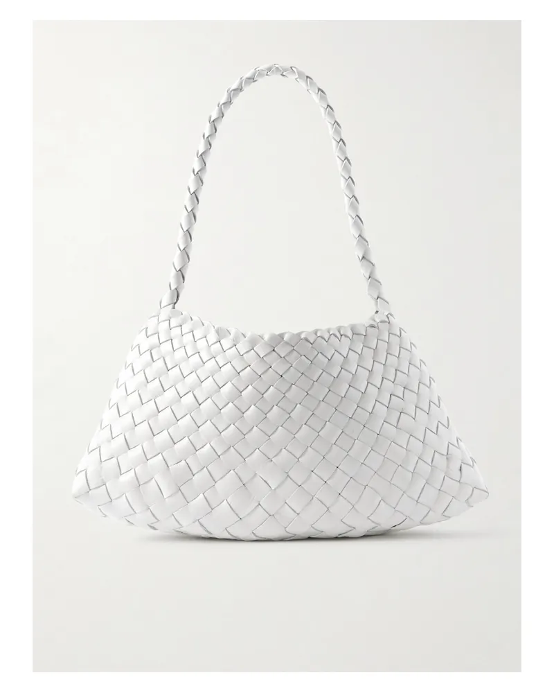 Dragon Diffusion Rosanna Mini Woven Leather Tote - White White