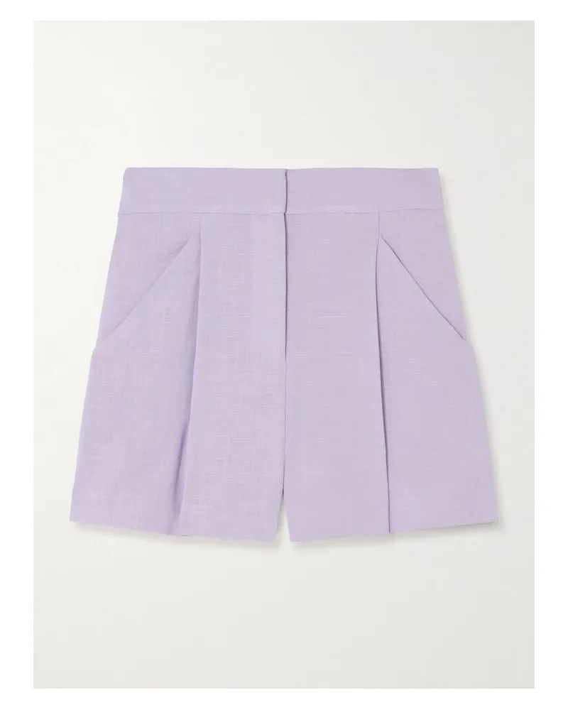 Veronica Beard Elbe Shorts Aus Webstoff Mit Falten - Lila Lila