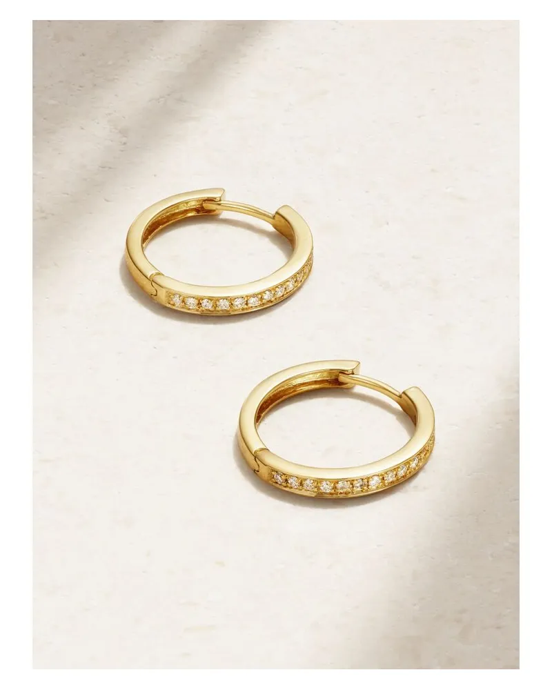 Kolours Large Creolen Aus 18 Karat Gold Mit Diamanten Gold