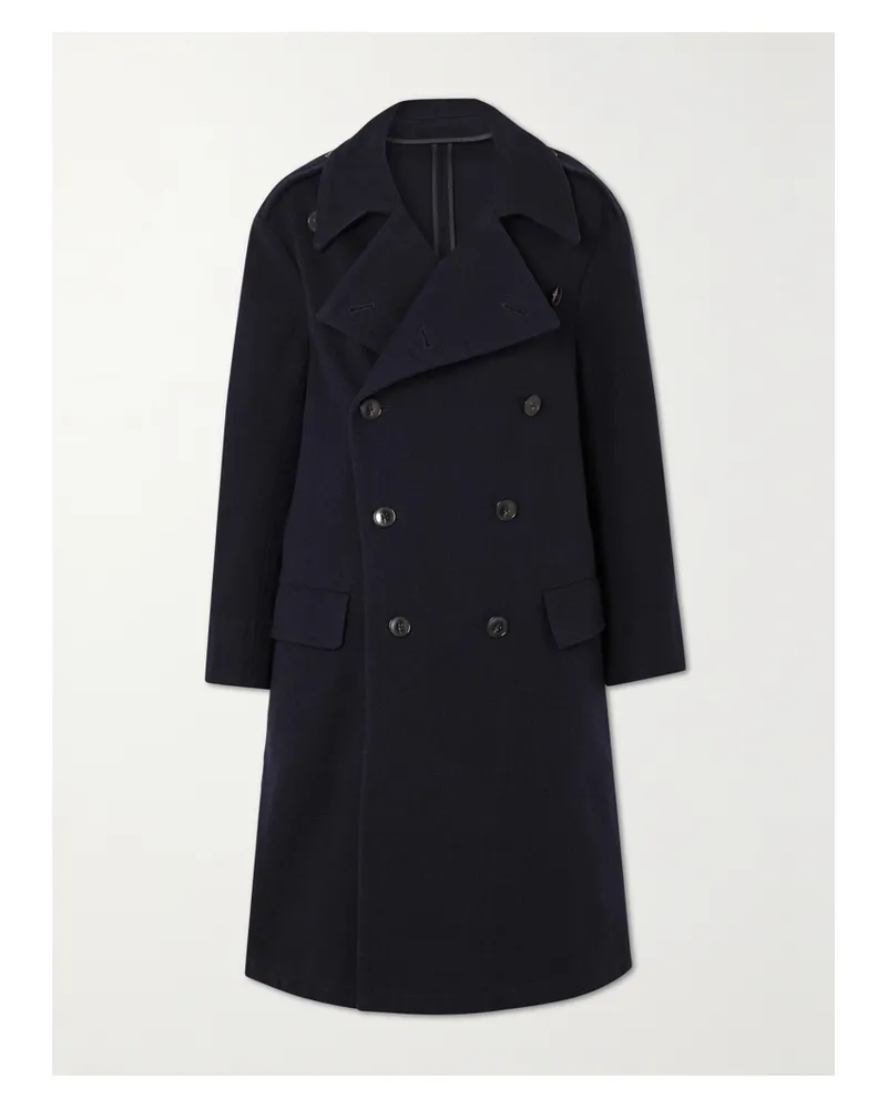 Fortela Winston Doppelreihiger Mantel Aus Einer Wollmischung - Blau Blau