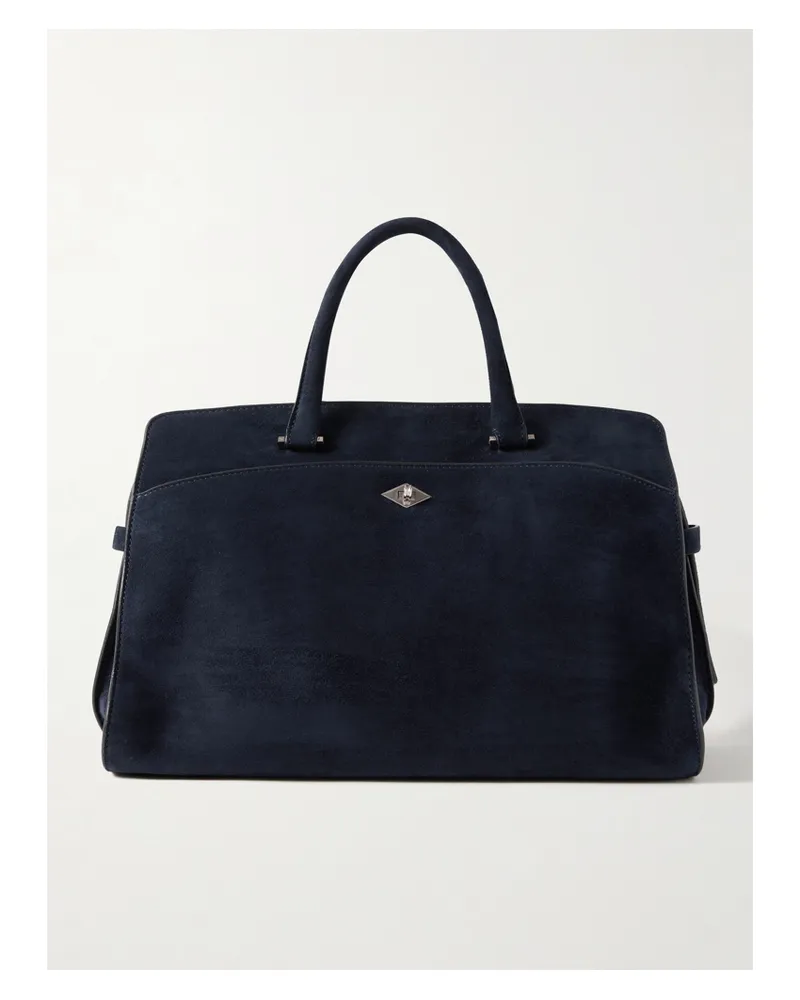 Métier Private Eye Medium Suede Tote - Blue Blue