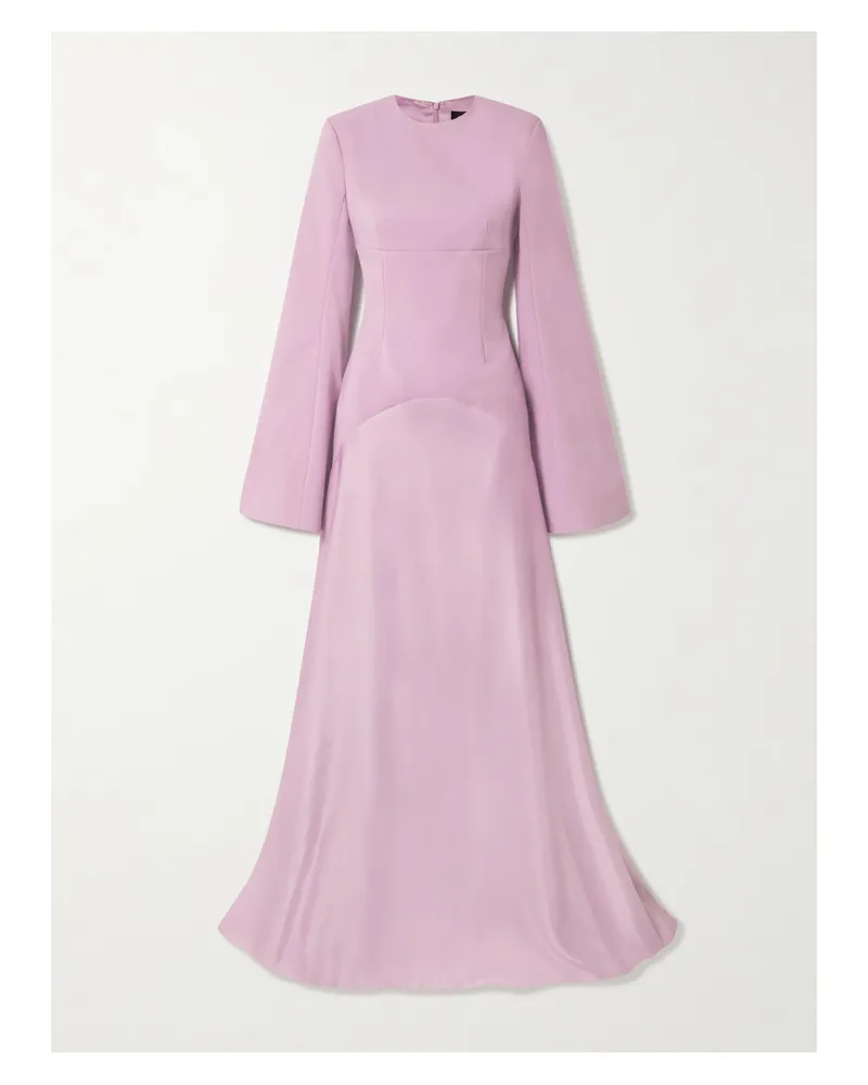 Solace London Claudine Robe Aus Crêpe Und Satin - Pink Pink