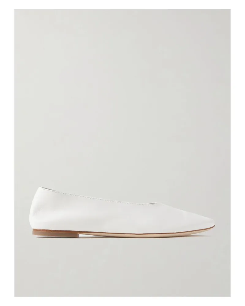 STAUD Alba Ballerinas Aus Leder - Weiß Weiß