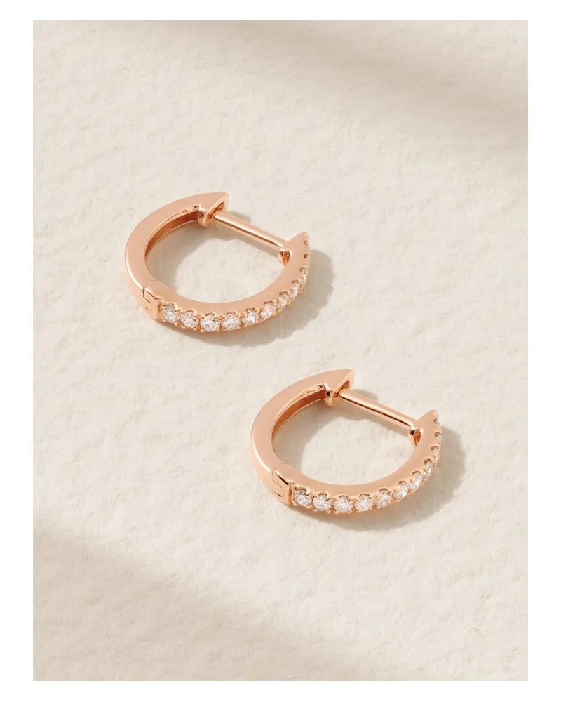 ANITA KO Huggies Ohrringe Aus 18 Karat Roségold Mit Diamanten Gold