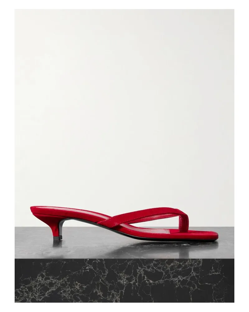 Totême Zehensandalen Aus Veloursleder - Rot Rot
