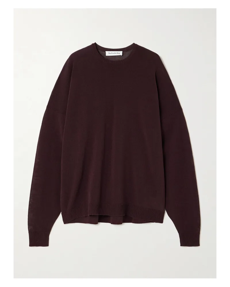 FRANKIE Shop Basel Pullover Aus Einer Baumwollmischung - Burgunder Burgunder