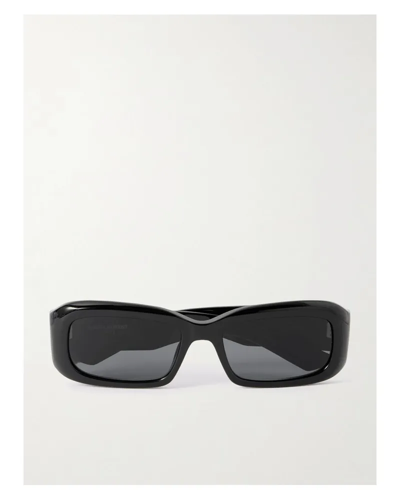 Saint Laurent Sonnenbrille Mit Eckigem Rahmen Aus Azetat - Schwarz Schwarz