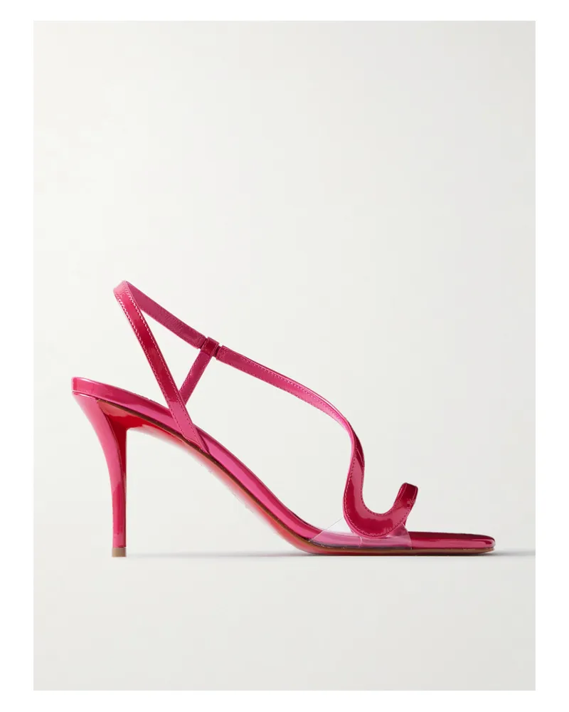 Christian Louboutin Rosa Z 80 Sandalen Aus Leder Mit Pvc-besätzen - Pink Pink