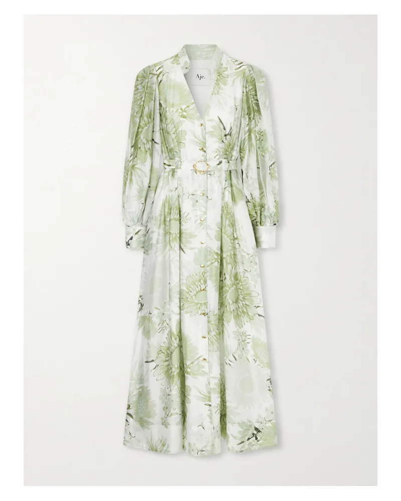 Aje. Reflector Organza Maxi Dress - Green Green