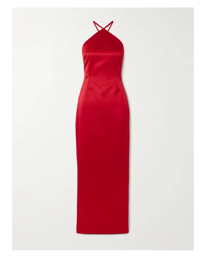 Solace London Fern Robe Aus Duchesse-satin Zum Binden - Rot Rot