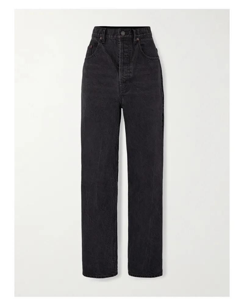 Saint Laurent High-rise Tapered Jeans - Black Black