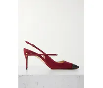 Edoardo 85 Slingback-pumps aus Veloursleder