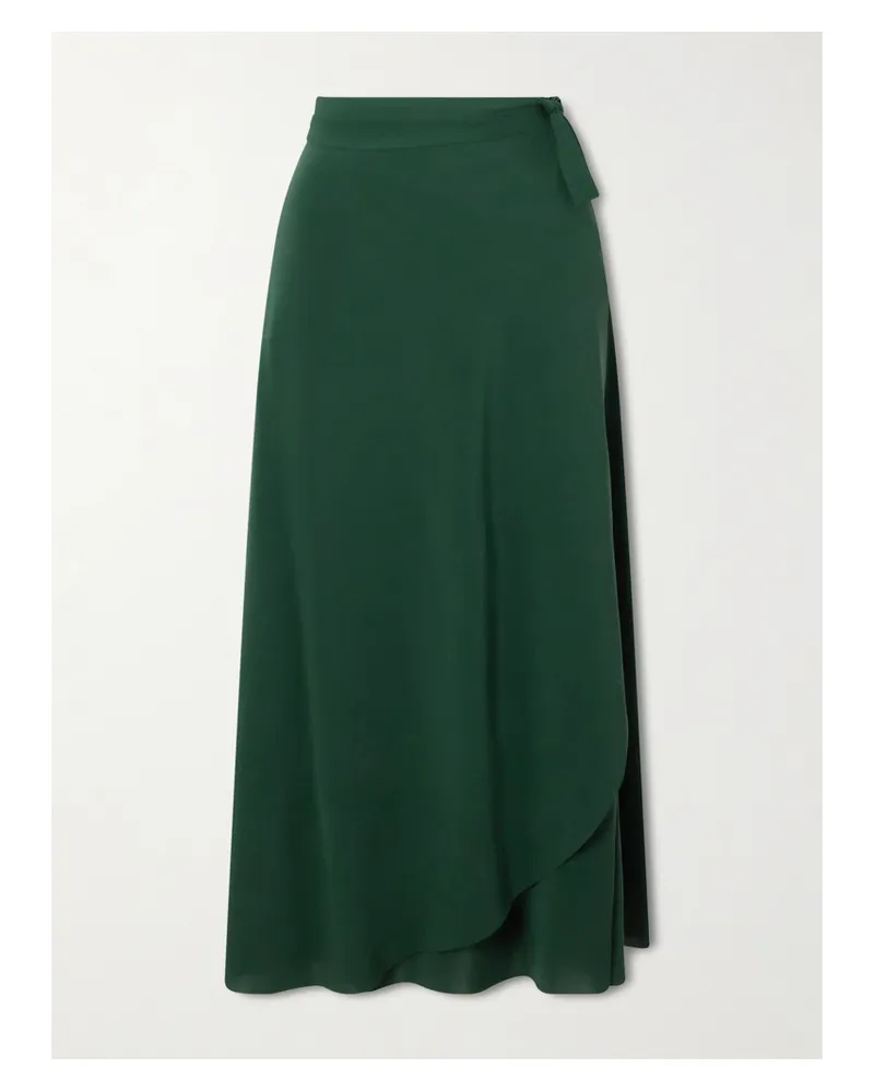 Eres Julieta Stretch-jersey Wrap Midi Skirt - Green Green
