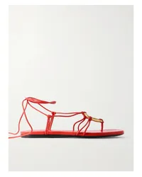 Proenza Schouler Sandalen aus Leder mit Verzierung Rot