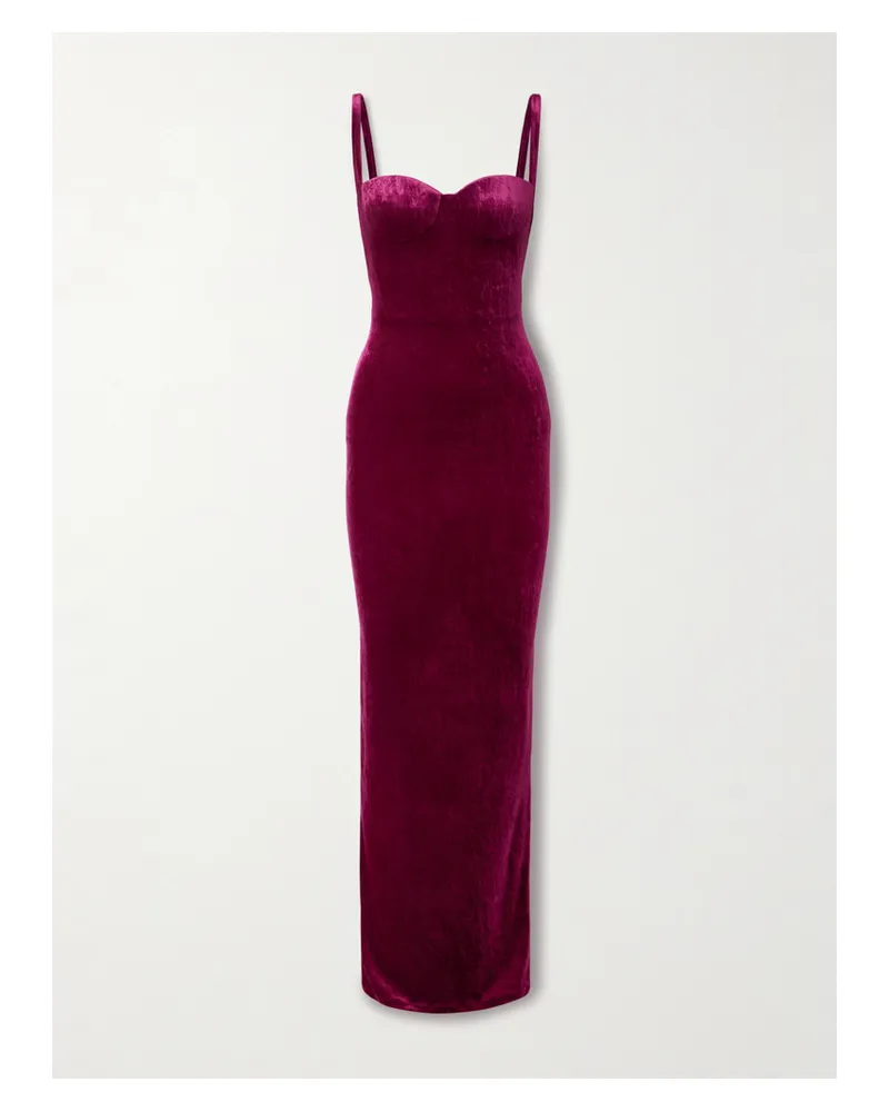Balenciaga Velvet Gown - Burgundy Burgundy