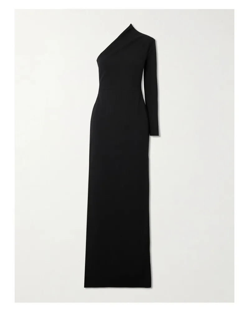 Solace London Joana Asymmetrische Robe Aus Crêpe - Schwarz Schwarz