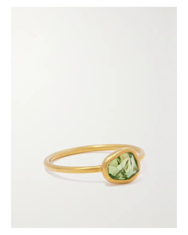 Pippa Small Ring Aus 18 Karat Gold Mit Turmalin - Grün Grün
