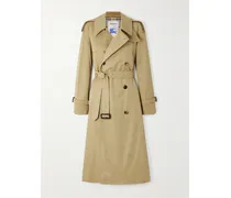 Castleford Double-breasted Cotton-gabardine Trench Coat - Neutrals