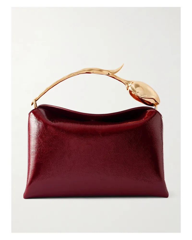 Erdem Bloom Mittelgroße Tasche Aus Lackleder - Rot Rot