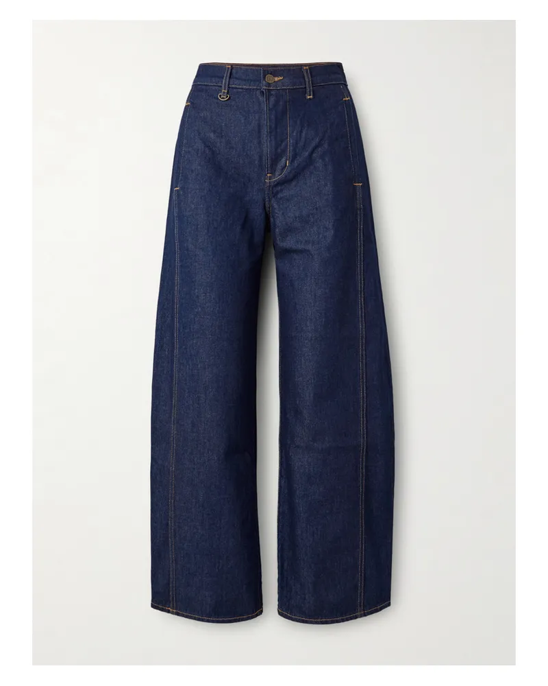 Veronica Beard Ryder Hoch Sitzende Barrel-jeans - Blau Blau
