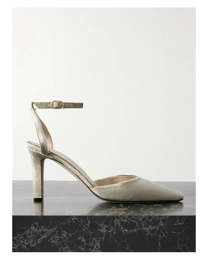 The Row Carla Velvet Pumps - Brown Brown