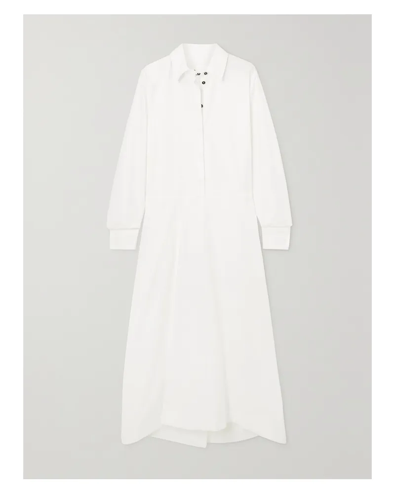 Jil Sander Maxi-hemdblusenkleid Aus Baumwollpopline - Weiß Weiß