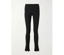 Reya Leggings Mit Ausgestelltem Bein Aus Geripptem Stretch-jersey - Schwarz