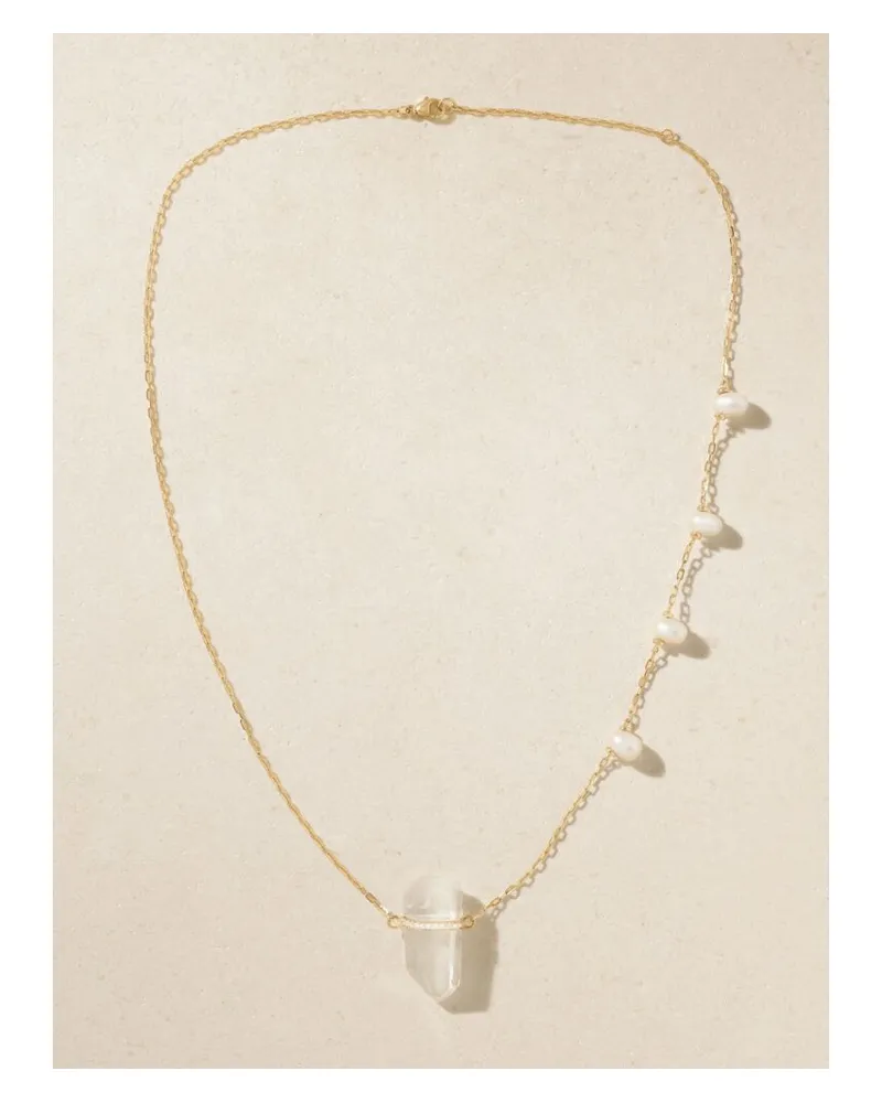 JIA JIA Kette Aus 14 Karat Gold Mit Mehreren Steinen - Weiß Weiß