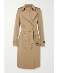 Burberry The Kensington Long Trenchcoat aus Biobaumwollgabardine Neutral