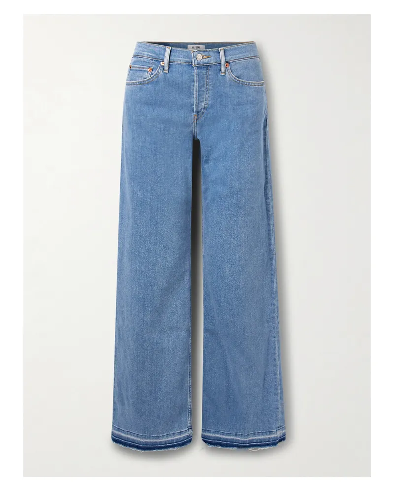 RE/DONE Halbhohe Jeans Mit Weitem Bein - Blau Blau