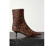 Naomi Ankle Boots Aus Scuba Mit Leopardenprint - Animal-Print
