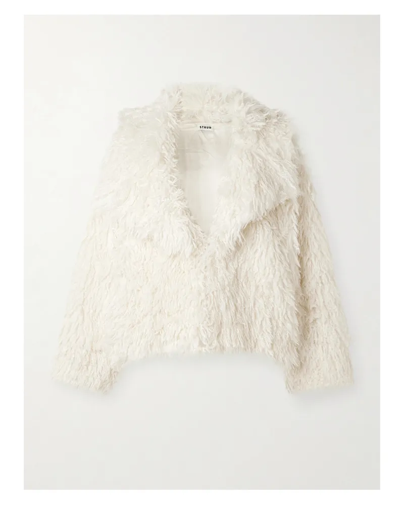 STAUD Soprano Oversized Plush Jacket - Neutrals Neutrals