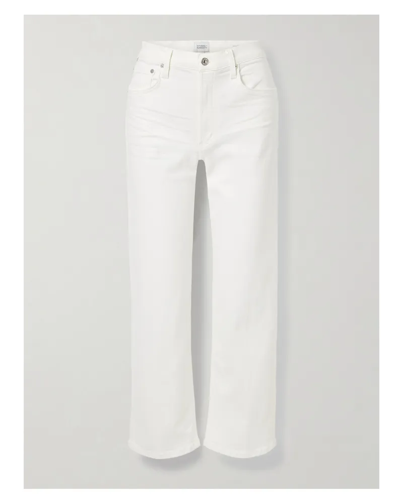 Citizens of humanity Palma Hoch Sitzende Jeans Mit Geradem Bein - Weiß Weiß