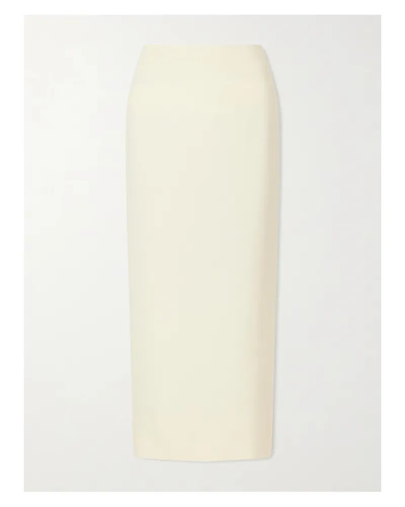 WARDROBE.NYC Crepe Midi Skirt - Yellow Yellow