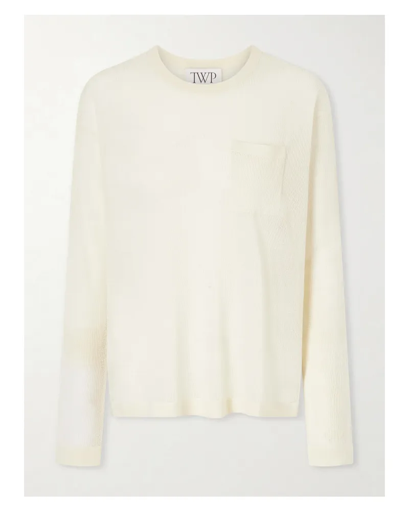 TWP Crocheted Cashmere Sweater - Neutrals Neutrals