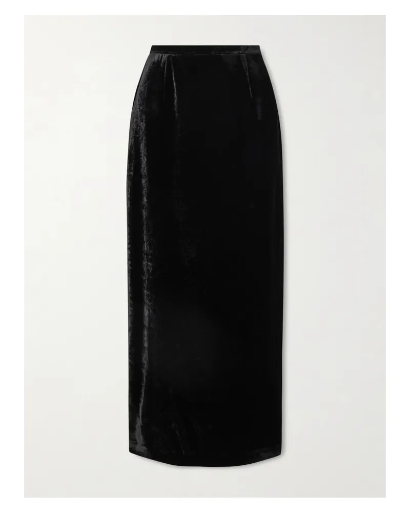 BERNADETTE Velvet Maxi Skirt - Black Black