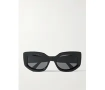 Bold Cat-eye Acetate Sunglasses - Black