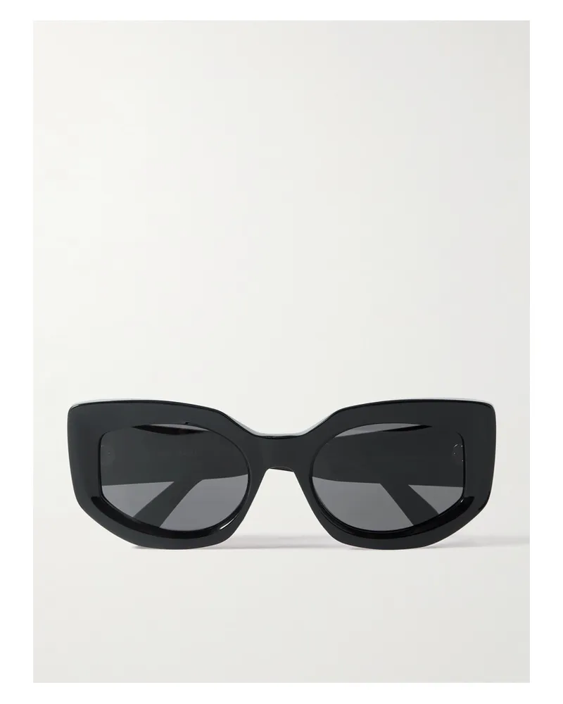 Celine Bold Cat-eye Acetate Sunglasses - Black Black