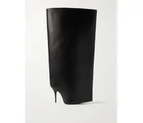 New Wader Kniehohe Stiefel Aus Leder - Schwarz