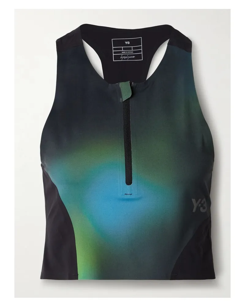 adidas Y-3 Verkürztes Tanktop Aus Recyceltem Stretch-material - Blau Blau