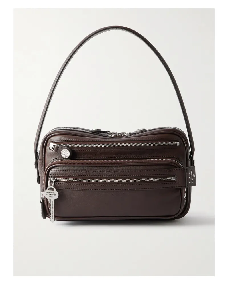Acne Studios Textured-leather Shoulder Bag - Brown Brown